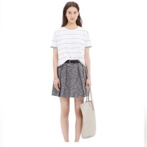 Madewell Countdown Tweed Pleated Mini A-Line Skirt Gray Zip Versatile b5471 6